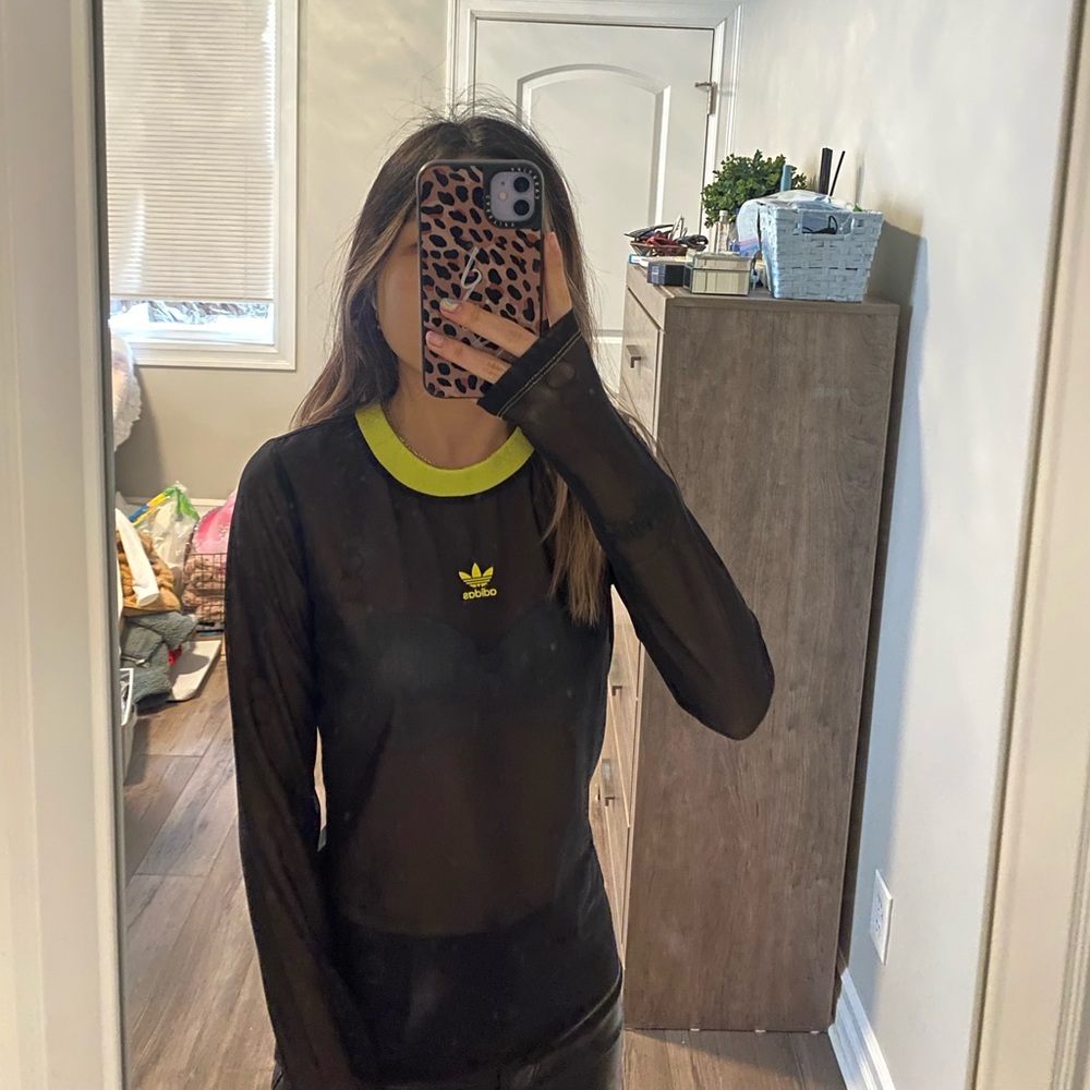 Black mesh top from Adidas